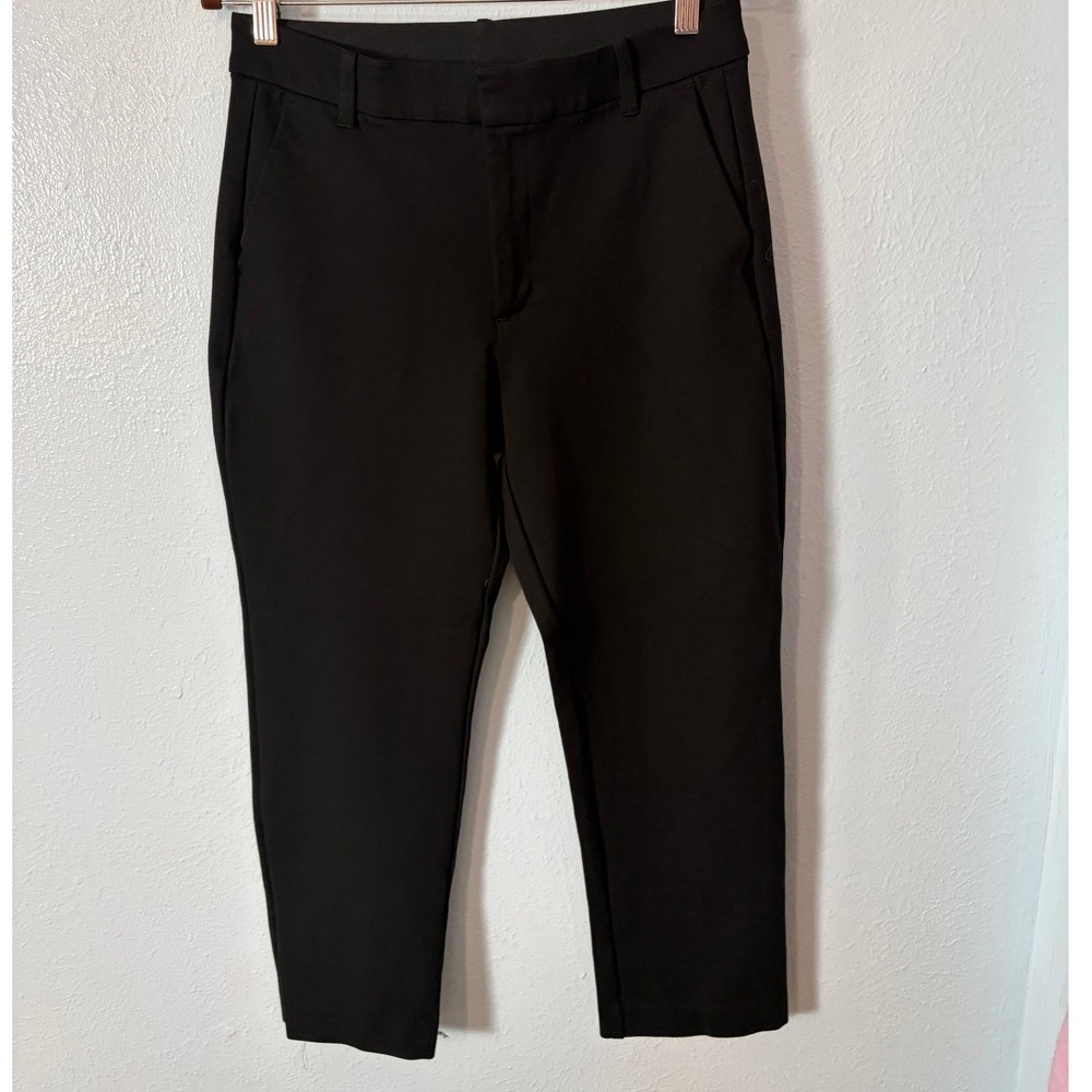 Gap Womens Ponte Slim Ankle Pants Black 10 Medium Stretch Trousers Minimalist